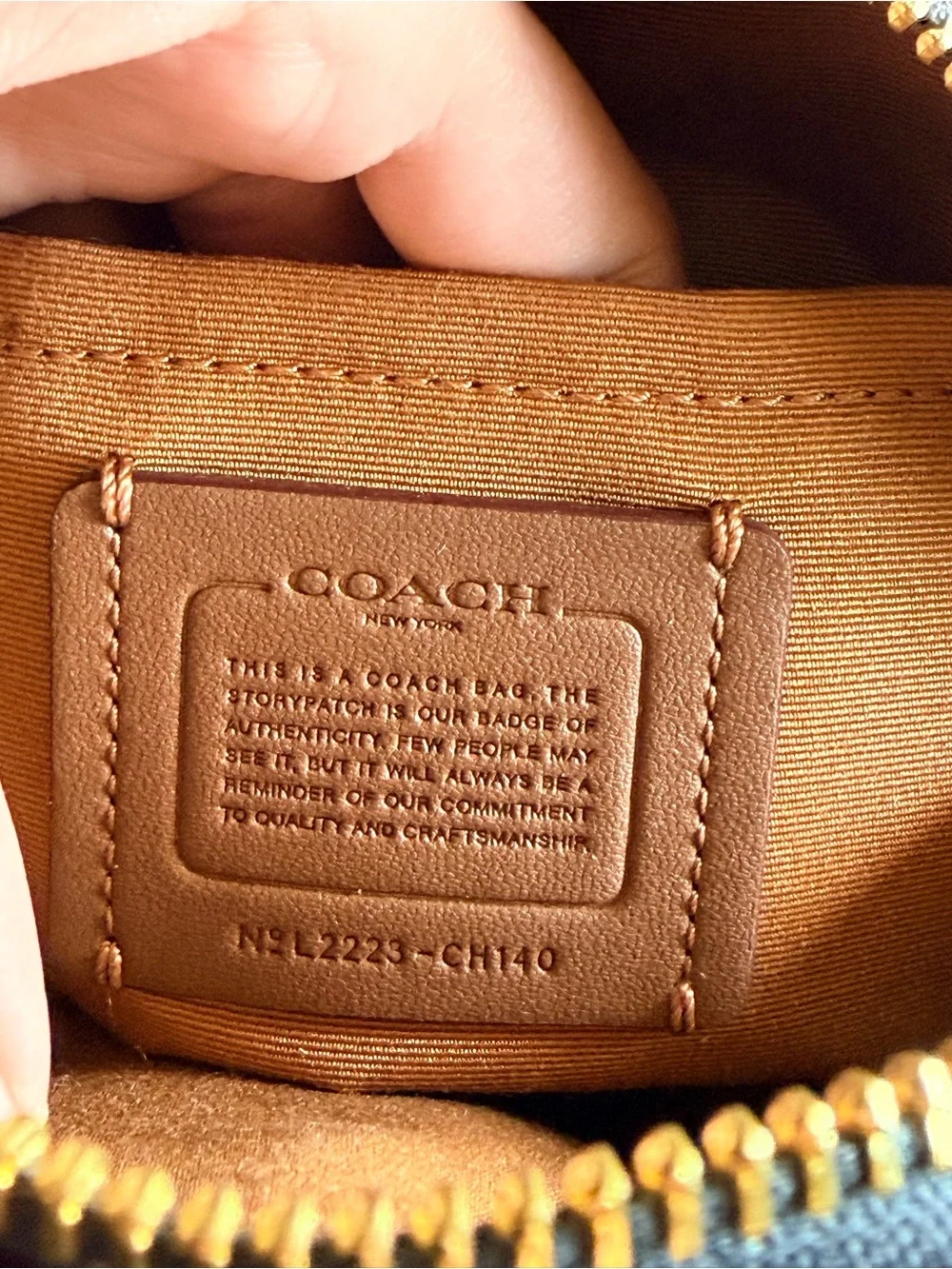 Coach Sydney small satchel crossbody bag (denim multi)